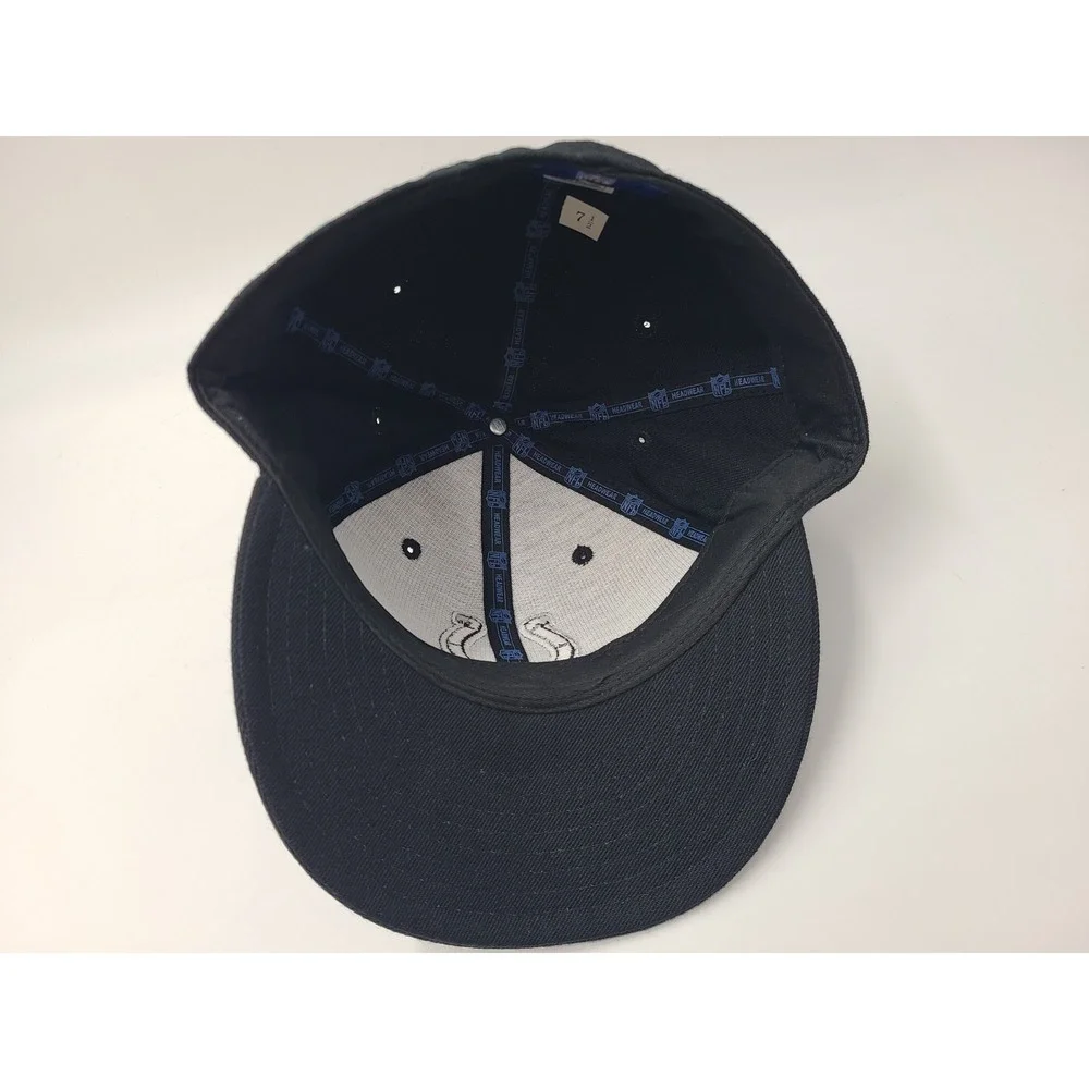 Indianapolis Colts Reebok Fitted 7 1/2 Hat Cap Wool Men Women NFL Football Black